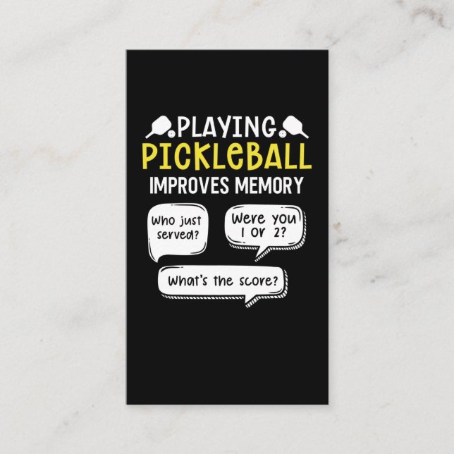 Funny Sports Pickleball Player Visitenkarte (Vorderseite)