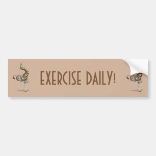 Funny Sporty Giraffe Autoaufkleber