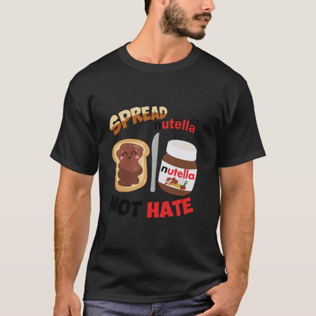 Funny Spread Nutella nicht hasst Apparel Long Slee T-Shirt (Vorderseite)