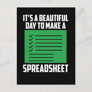Funny Spreadsheet Accounting CPA Spaß Postkarte