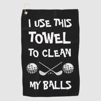 Funny Sprichwort Black Golfhandtuch