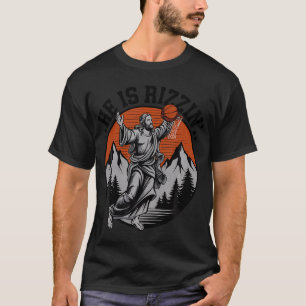 Funny Sprichwort Er ist Rizzins Jesus Basketball W T-Shirt
