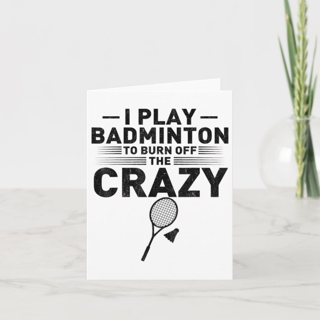 Funny Sprichwort für Badminton Spieler Frauen Männ Karte (Vorderseite)