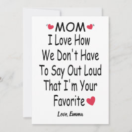 Funny Sprichwort Geschenk für Mama mit Individuell Feiertagskarte