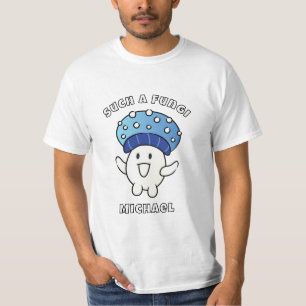 Funny Sprichwort Kawaii Mushroom Cartoon Fungi Blu T-Shirt