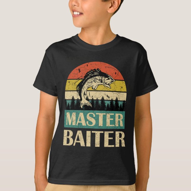 Funny Sprichwort Master Baiter Fischerei Fischer M T-Shirt (Vorderseite)