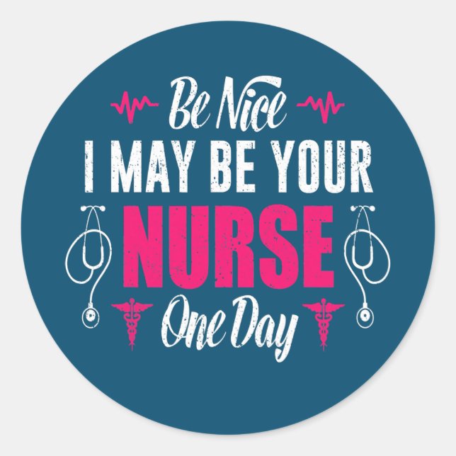 Funny Sprichwort Nurses Future Registered Nurse RN Runder Aufkleber (Vorderseite)