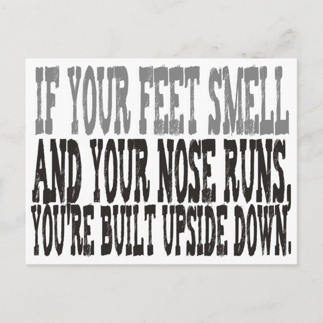 Funny Sprichwort Postkarte (Vorderseite)