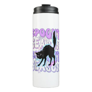 Funny Sprichwort Spooky Jahreszeit Halloween Cat L Thermosbecher