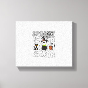 Funny Sprichwort Spooky Season Halloween Cat Ghost Leinwanddruck