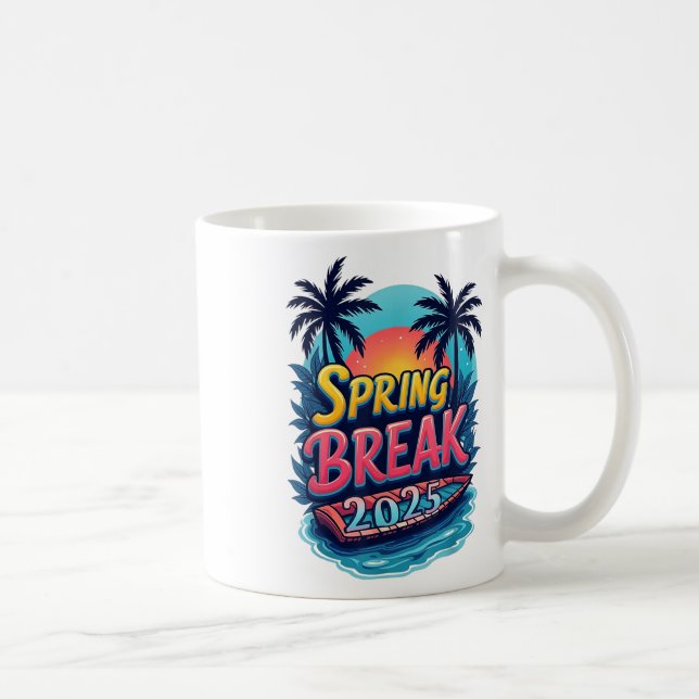 Funny Springbreak 2025 Matching Family Squad Kaffeetasse (Rechts)