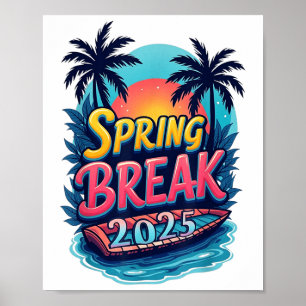 Funny Springbreak 2025 Matching Family Squad Poster