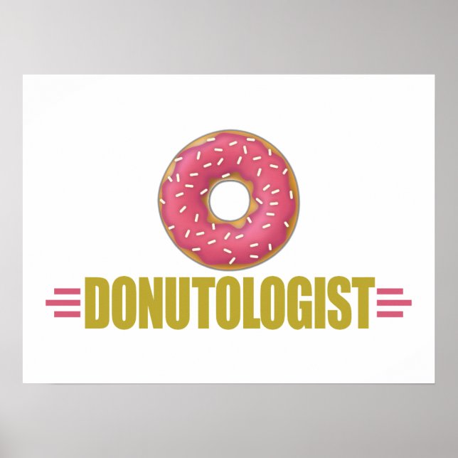 Funny Sprinkle Donut Lover Poster (Vorne)