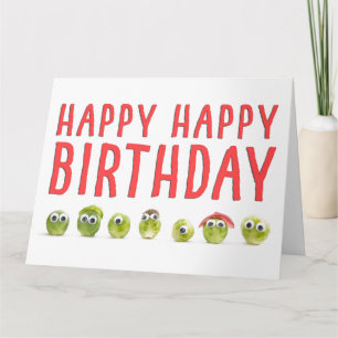 Funny Sprouts Geburtstag - Googly Mit Augen Gift B Karte