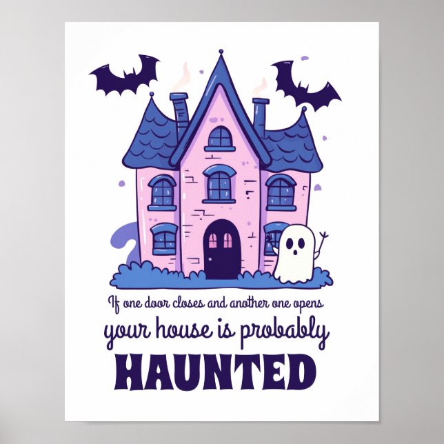 Funny Spuk House Quote Horror Film Halloween Poster (Vorne)