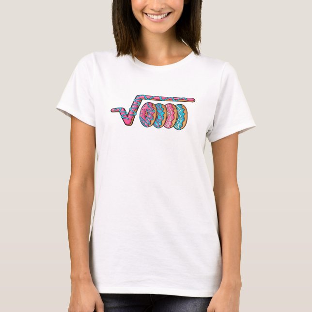 Funny Square Root 4489 Funny 67 Math donuts Mem T-Shirt (Vorderseite)