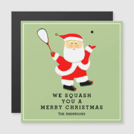 Funny Squash Sports Holiday Cards Magnetkarte