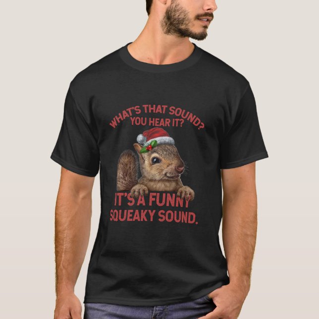 Funny Squeaky Sound Long Shirt Weihnachtshörnchen (Vorderseite)