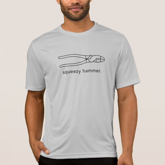 Funny Squeezy Hammer Lineman's Pliers T-Shirt (Vorderseite)