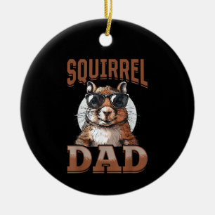Funny Squirrel Animal Eichhörnchen Vater Keramik Ornament