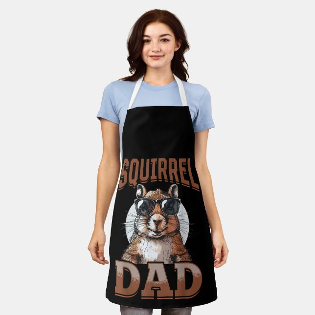 Funny Squirrel Animal Eichhörnchen Vater Schürze (Getragen)