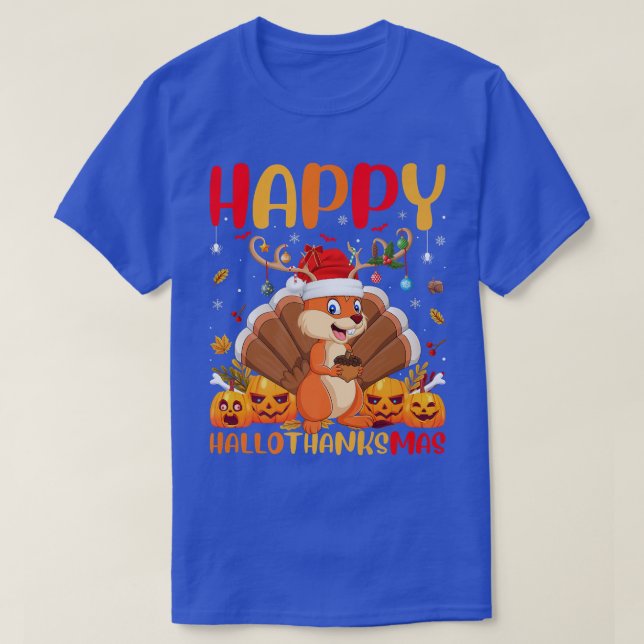 Funny Squirrel Animal Lover Happy Squirrel HelloTh T-Shirt (Design vorne)