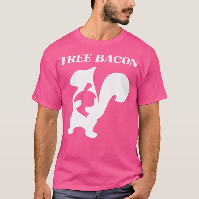 Funny Squirrel Jagd Rifle Hunter Tree Bacon Foo T-Shirt (Vorderseite)