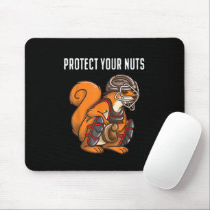 Funny Squirrel Lover Baseball Catcher Geschenk Boy Mousepad