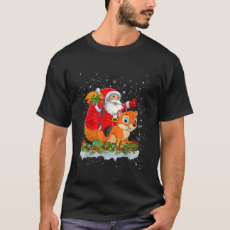 Funny Squirrel Lover Santa Riding Eichhörnchen Chr T-Shirt