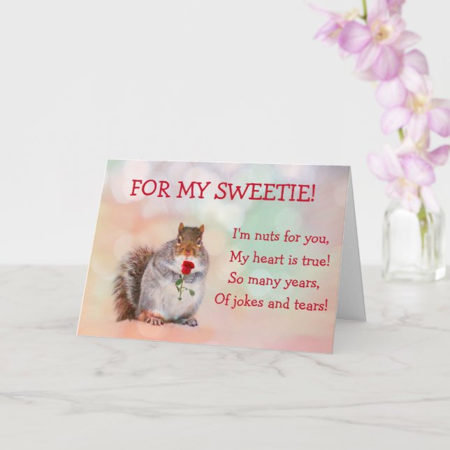 Funny Squirrel Poetry Birthday Karte (Orchidee)