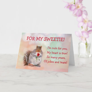 Funny Squirrel Poetry Birthday Karte