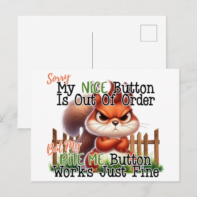 Funny Squirrel Postkarte (Vorne/Hinten)