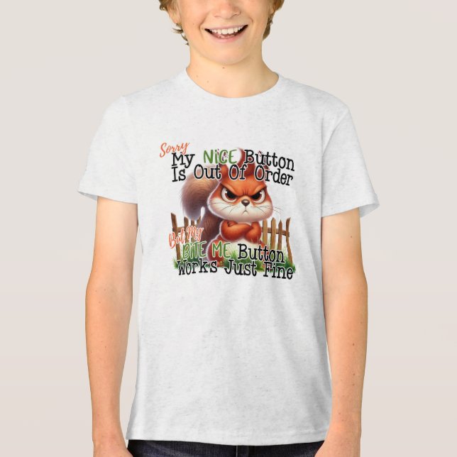 Funny Squirrel Tri-Blend Shirt (Vorderseite)