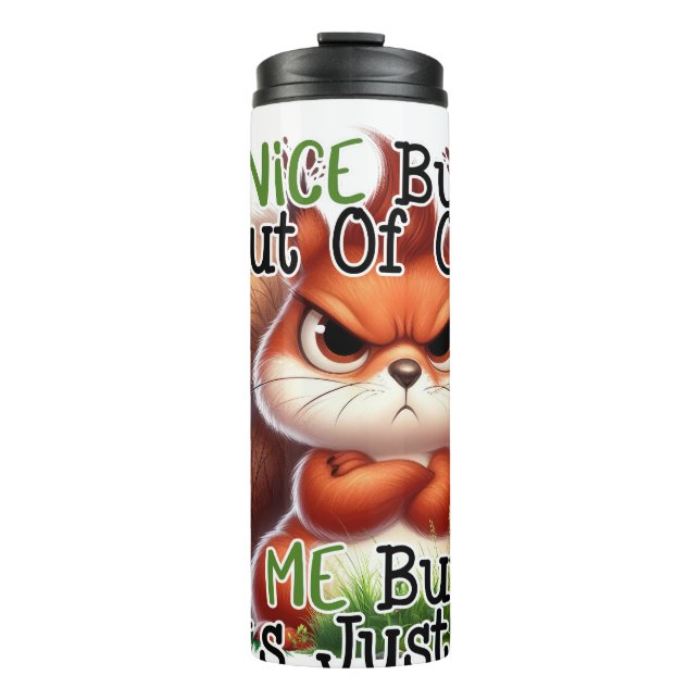 Funny Squirrel Tumbler Thermosbecher (Vorderseite)