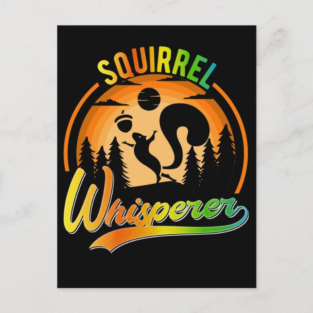Funny Squirrel Whisperer Nut Lover Postkarte (Vorderseite)