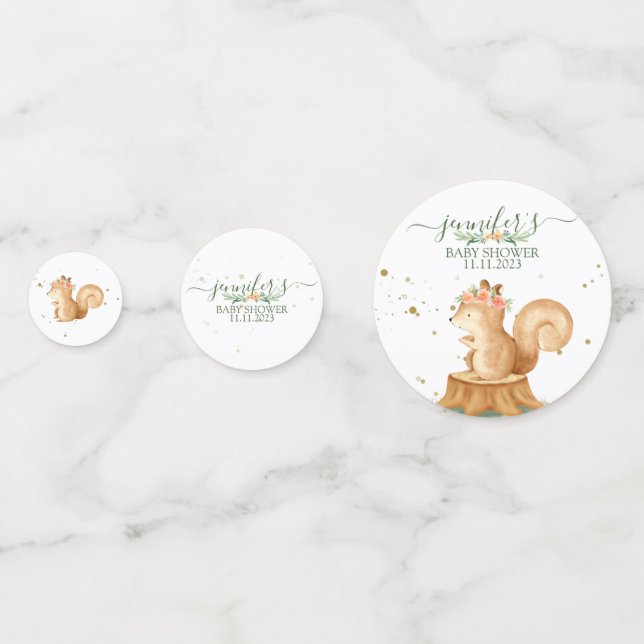 Funny Squirrel wildlife baby newborn Konfetti (Vorderseiten)