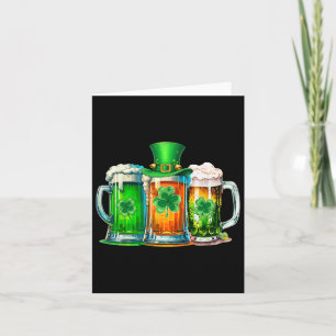 Funny St Patrick Day Irish Ireland Flaggen Grüner Karte