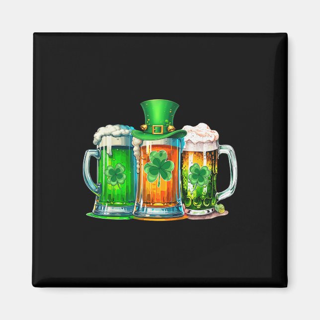 Funny St Patrick Day Irish Ireland Flaggen Grüner  Magnet (Vorne)