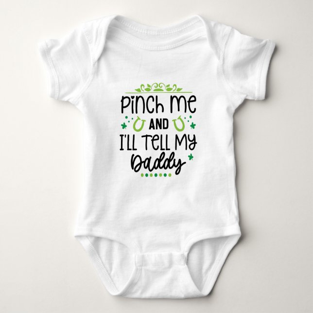 Funny St. Patrick's Day Baby Strampler (Vorderseite)