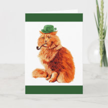 Funny St. Patricks Day Carte de chat