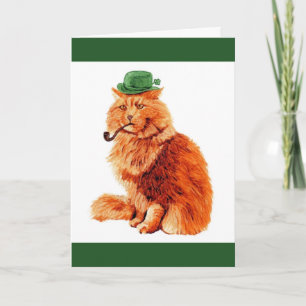 Funny St. Patricks Day Carte de chat