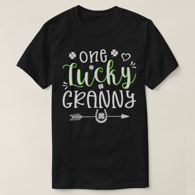 Funny St Patrick's Day Cute Gift for One Lucky Gra T-Shirt (Design vorne)