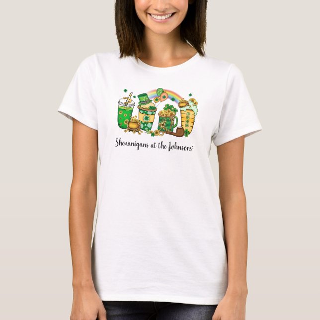 Funny St Patricks Day Design Shenanigans Sweatshi T-Shirt (Vorderseite)