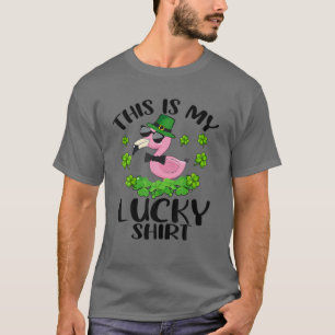 Funny St Patrick's Day Flamingo Das ist mein Glück T-Shirt