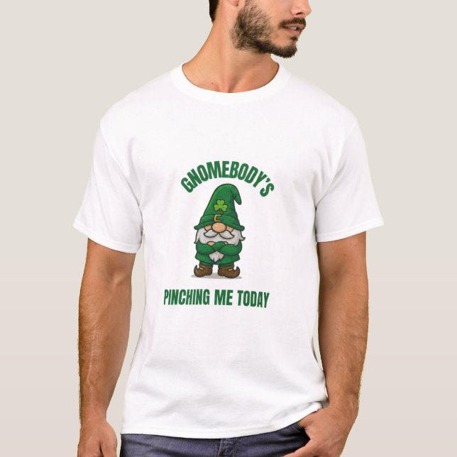 Funny St. Patrick's Day Gnome Tee (Vorderseite)