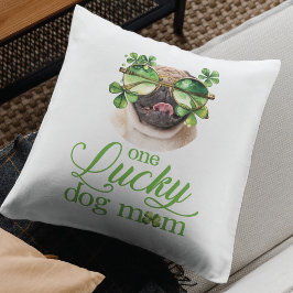 Funny St Patrick's Day Hund Mama Custom Foto Kissen