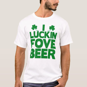 Funny St. Patrick's Day I Liebe Beer Kleeblatt Gre T-Shirt