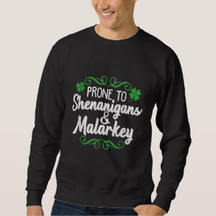 Funny St Patricks Day Irish Green Buffalo Kariert Sweatshirt