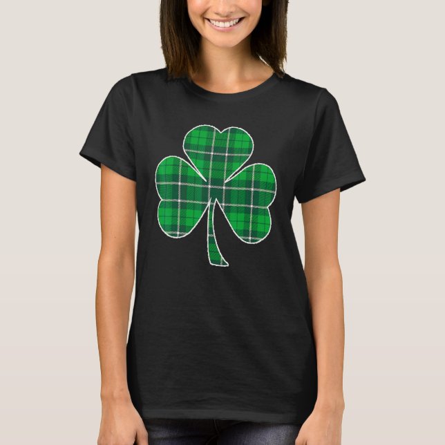 Funny St Patricks Day Irish Green Buffalo Kariert  T-Shirt (Vorderseite)