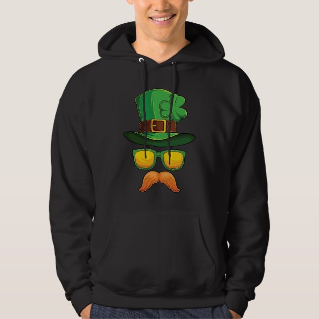 Funny St Patrick's Day Irish Leprechaun Men Boys Hoodie (Vorderseite)